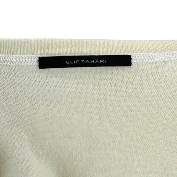 ELIE TAHARI Wool Blend V Neck Long Sleeve Sz Medium - Picture 3 of 5